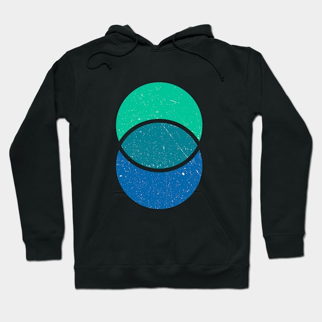 Blue Circles Intersection Hoodie by JuanMedina